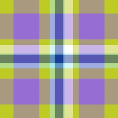 Tartan seamless plaid pattern illustration in green, blue, pale blue, violet and white combination for textile design