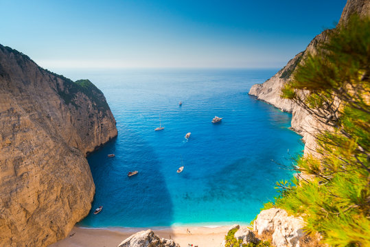 Sea landscape in zakynthos island