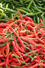 Fresh chilli for cooking at street food