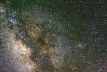 The centre of the Milky Way towards the constellation of Sagittarius.