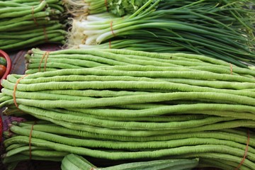 Long bean for cooking at street food