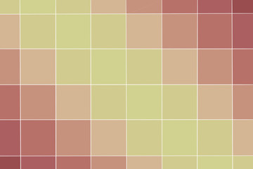 Yellow and Brown Square Design on a Colorful Rainbow Background