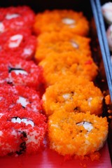 Mixed roll sushi set delicious, Japanese food