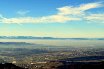 Blick vom Kandel Richtung Vogesen