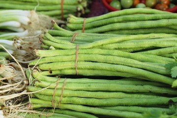 Long bean for cooking at street food