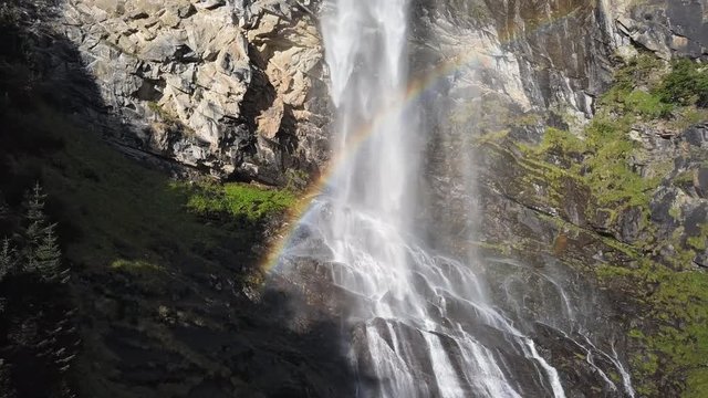 Flight near Fallbachfall (Fallbach waterfall) in Carinthia, Austria.