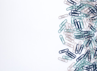 Pastel color paper clips.