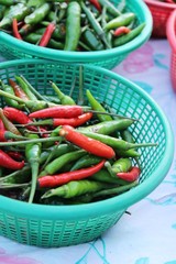 Fresh chilli for cooking at street food