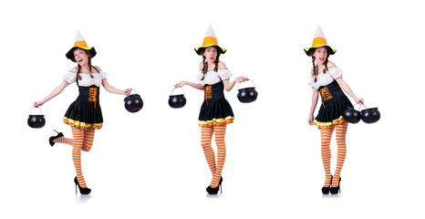 German girl in traditional festival clothing