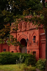 The architectural ensemble of red brick.