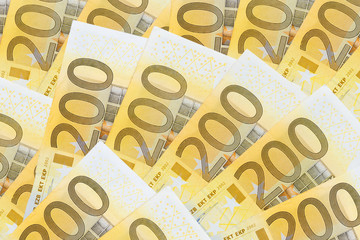 many two hundreds eurosbanknotes