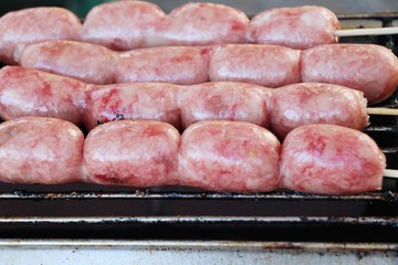 grilled sausage asia delicious at street food