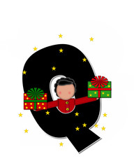 Alphabet Children Christmas Gift Q