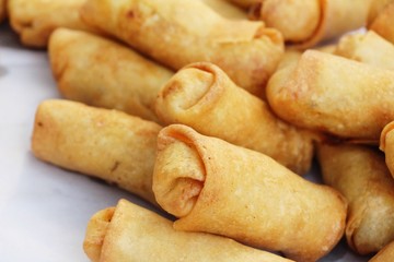 fried spring rolls traditional for appetizer food