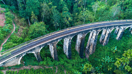 Famous Demodara Nine Arch Bridge. Ella, Sri Lanka.