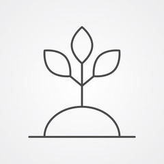 Plant vector icon sign symbol