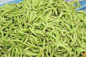 Green beans for cooking at the market