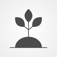Plant vector icon sign symbol
