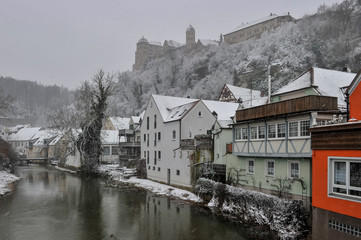 Winter in Harburg (Bavaria, Germany)