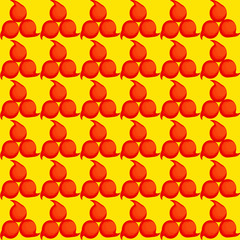 pattern fiamme rosse su sfondo giallo