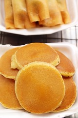 Pancakes roll filled is delicious at street food