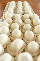 Plates with Carinthian noodles (Kärntner Nudeln) - ready for cooking