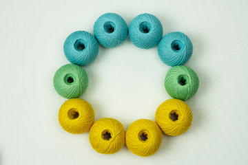 colorful spools of thread