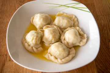 Plate with Carinthian noodles (Kärntner Nudeln) - ready to serve