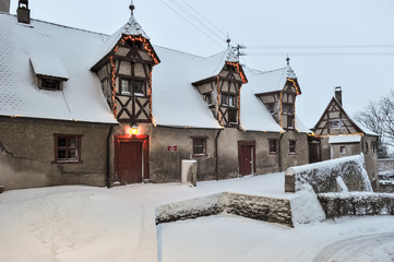 Winter in Harburg (Bavaria, Germany)