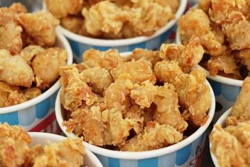 Fried chicken nuggets delicious at street food