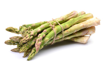 Asparagus on a white background