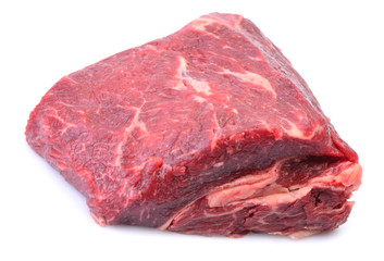 Marbled beef meat on a white background