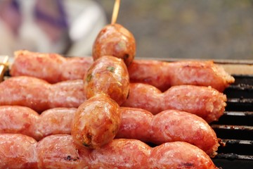 grilled sausage asia delicious at street food