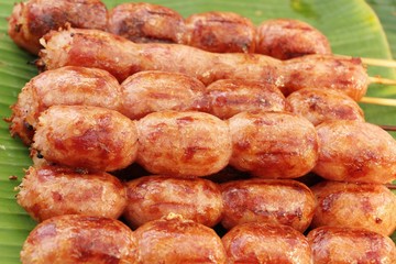 grilled sausage asia delicious at street food