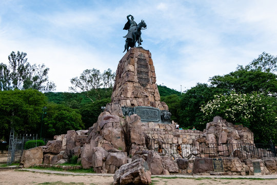 Salta/Salta/Argentina - 11/01/2019: Monument General Martin Miguel de Guemes