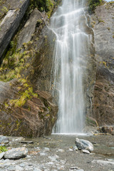 Trident Falls near Franz Josef Glacier South Island in New Zealand