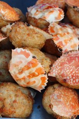 Deep fried crab meat roll in market