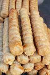 Deep fried crab meat roll in market
