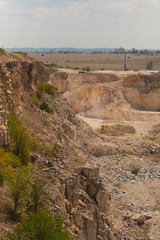 Quarries In South-Eastern Europe. Faults in the earth's crust. Industrial stone mining.