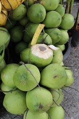 Coconut fruit is delicious at street food
