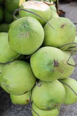 Coconut fruit is delicious at street food