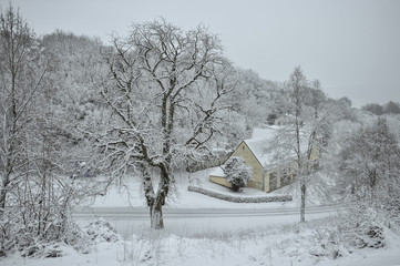 Winter in Harburg (Bavaria, Germany)