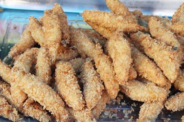 Fried fish is tasty at street food