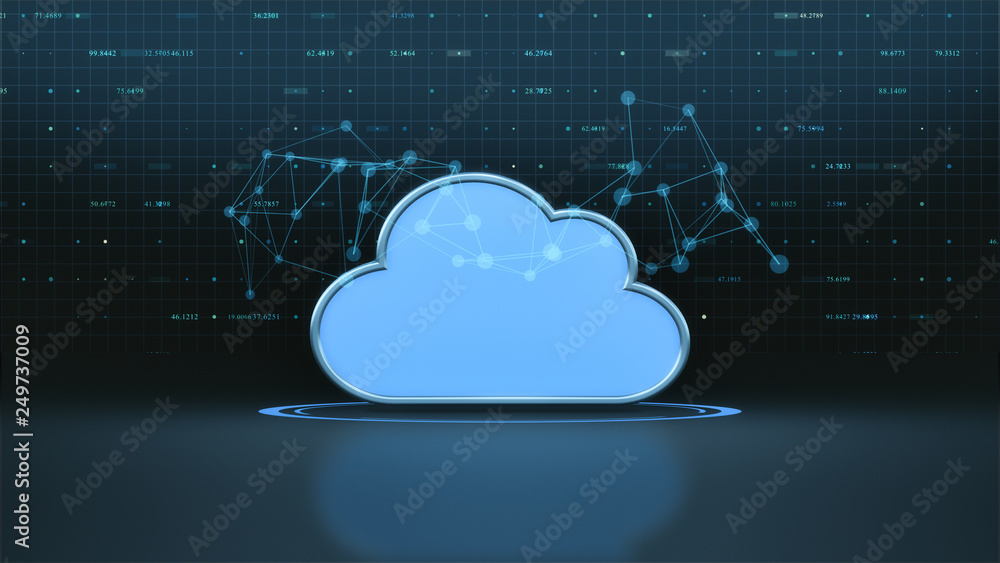 Poster concept of cloud computing