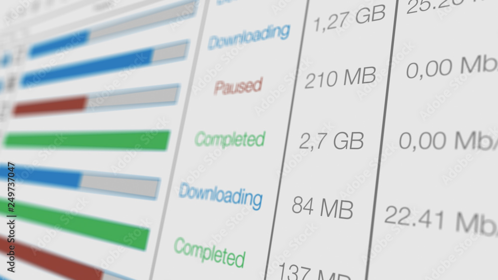 Poster concept of download and upload data