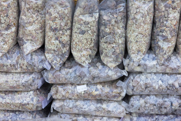 Incense pitch packings in Oman, Muscat. Aromatic pitch substance