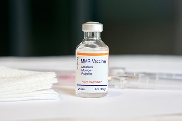 Concept of an MMR vaccine against measles, mumps, and rubella in a vial