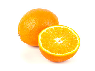 Orange Fruit isolated on white background, healty food.