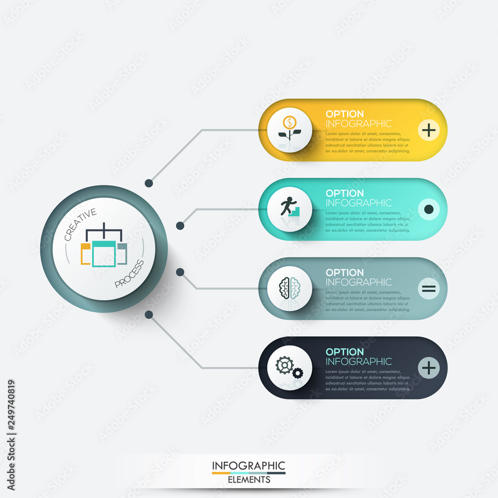 Poster vector elements for infographic. template for diagram, graph, presentation and chart. business conce