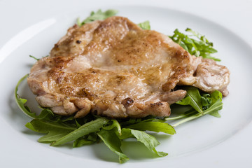 fresh delicious tasty grilled roasted juicy meat on plate